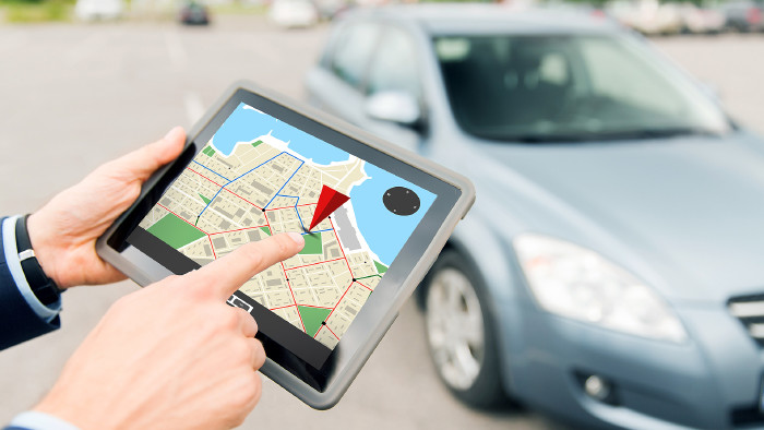 Routenplaner am Tablet